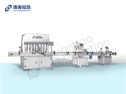 自動化膏體、液體灌裝、旋蓋、貼標生產(chǎn)線